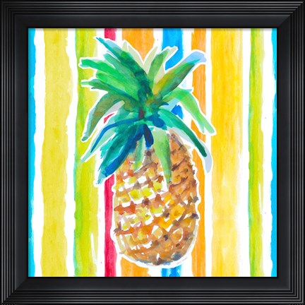 Framed Vibrant Pineapple I Print