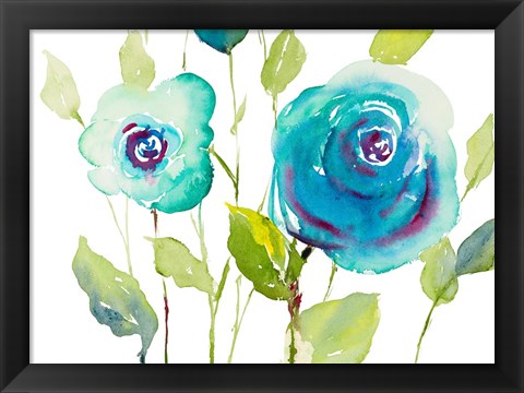 Framed Blooming Blues Print