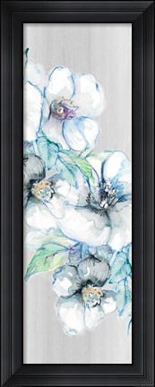 Framed Moonlit Floral Panel I Print