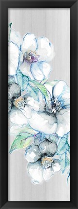 Framed Moonlit Floral Panel I Print