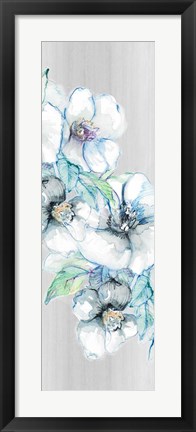 Framed Moonlit Floral Panel I Print