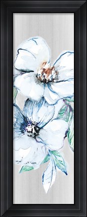 Framed Moonlit Floral Panel II Print