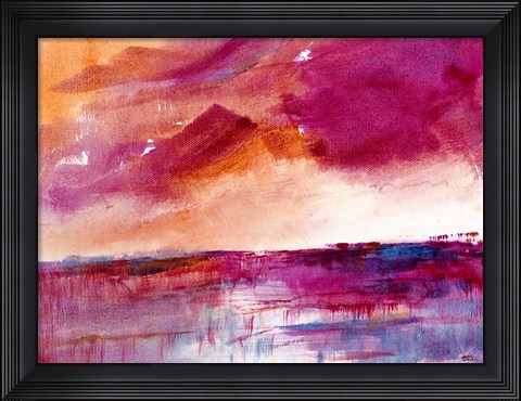 Framed Reflection of a Crimson Sky Print