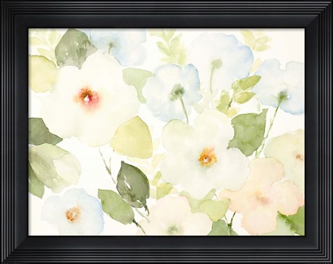 Framed Dreamy Blooms I Print
