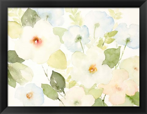 Framed Dreamy Blooms I Print