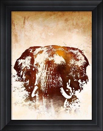 Framed Safari Elephant Print
