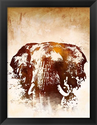 Framed Safari Elephant Print