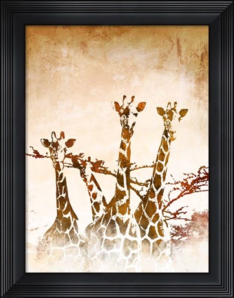 Framed Safari Giraffe II Print