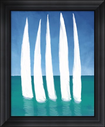 Framed Tall Sailing Boats Print