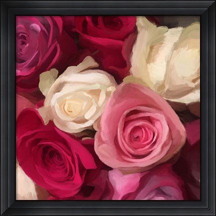 Framed Pink Roses Print