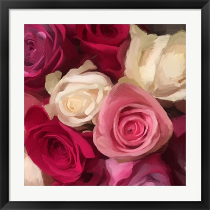 Framed Pink Roses Print