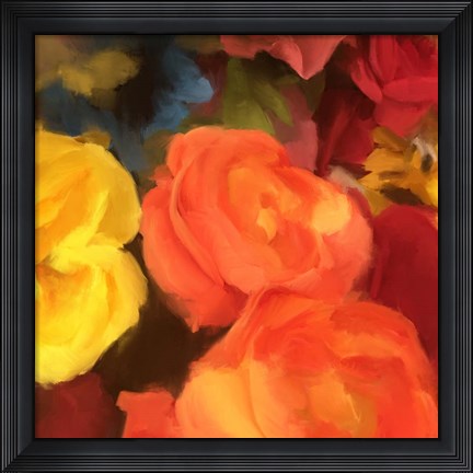 Framed Rose Blooms Print