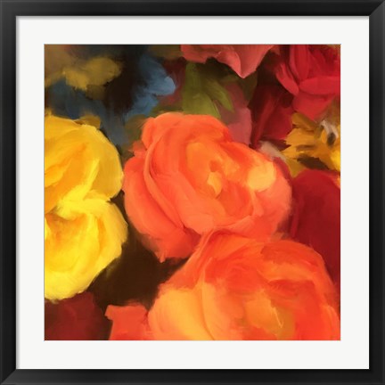 Framed Rose Blooms Print