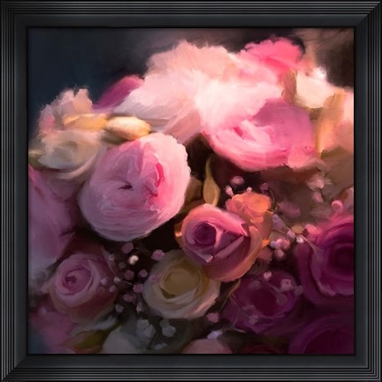 Framed Pink Arrangement Print