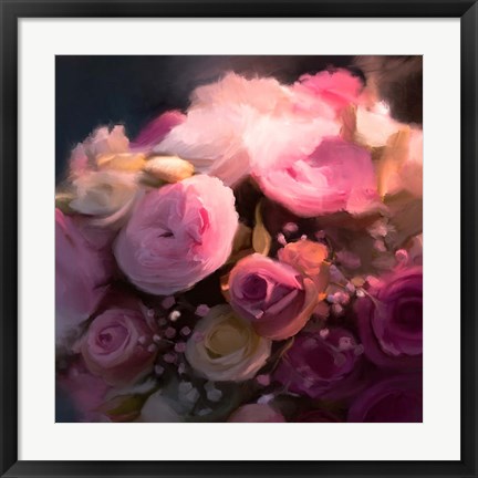 Framed Pink Arrangement Print