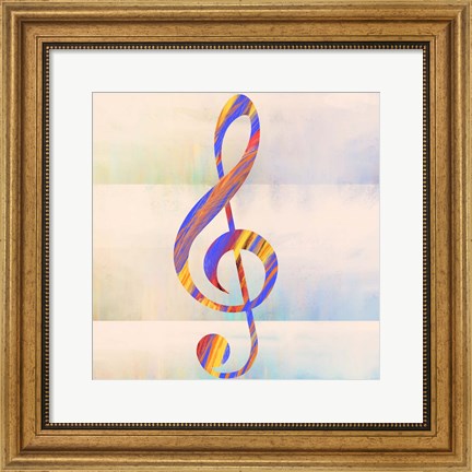 Framed Music Note Print