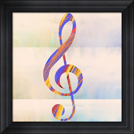 Framed Music Note Print