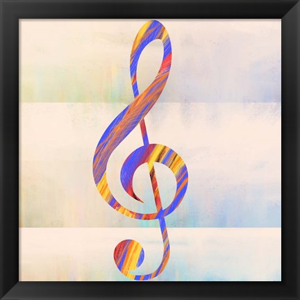 Framed Music Note Print