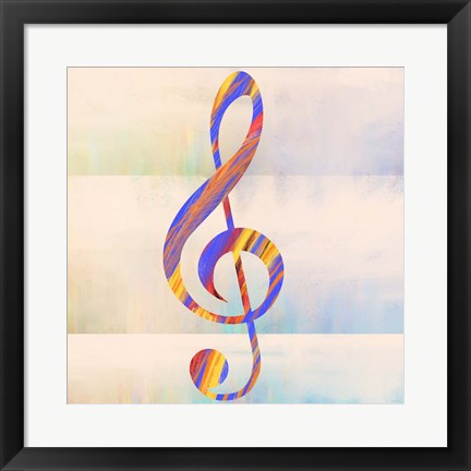 Framed Music Note Print