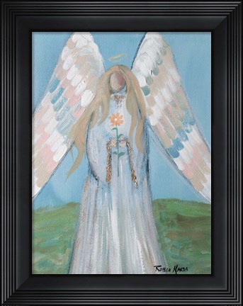 Framed Angel in Spring Print
