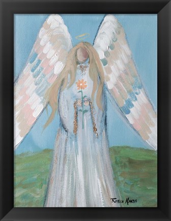 Framed Angel in Spring Print