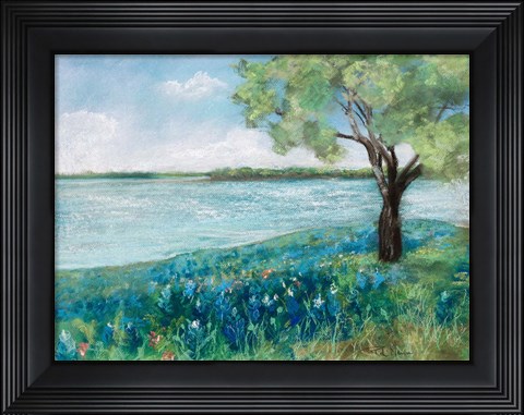 Framed Green Fields II Print