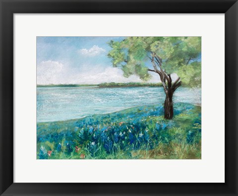 Framed Green Fields II Print