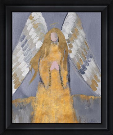 Framed Gold and Silver Angel Print