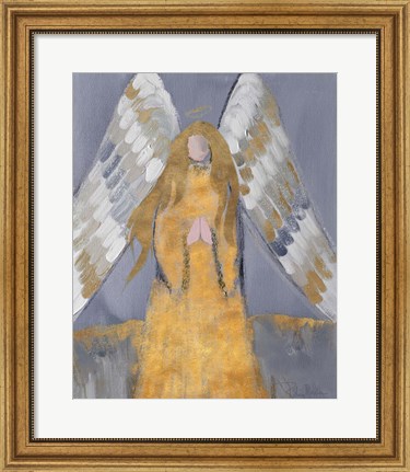 Framed Gold and Silver Angel Print