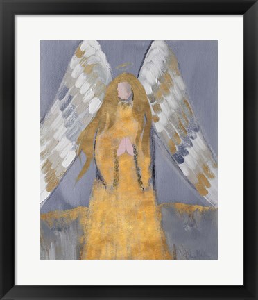 Framed Gold and Silver Angel Print