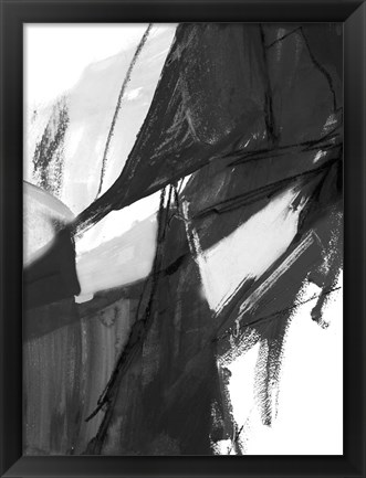 Framed Black and White Abstract I Print