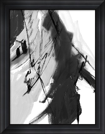 Framed Black and White Abstract II Print