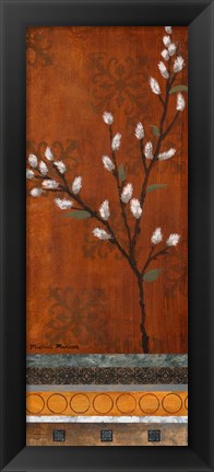 Framed Willow Stems Vertical I Print