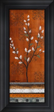 Framed Willow Stems Vertical II Print