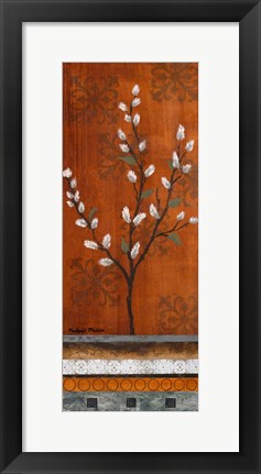 Framed Willow Stems Vertical II Print