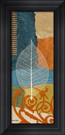 Framed Blue Leaf I Print