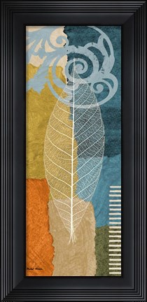 Framed Blue Leaf II Print