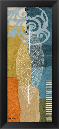 Framed Blue Leaf II Print