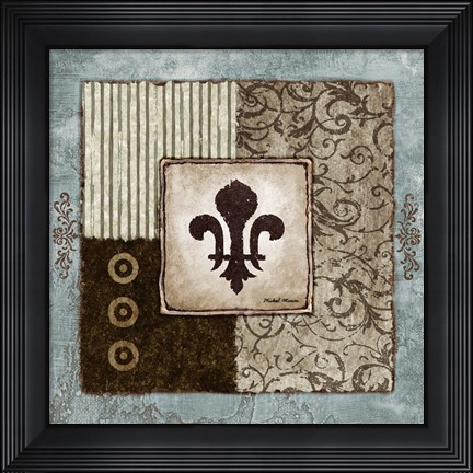 Framed Fleur de Lis II Print