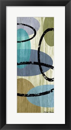 Framed Elastic Blue I Print