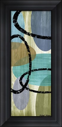 Framed Elastic Blue II Print