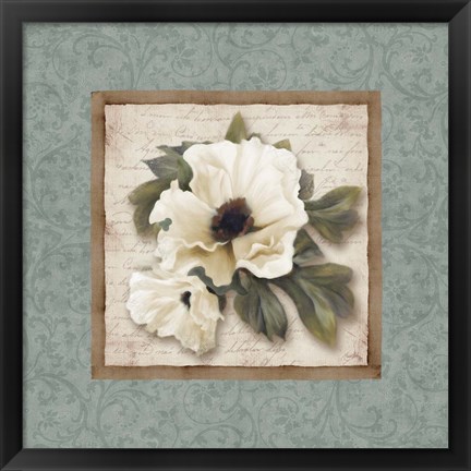 Framed Silversage Flower I Print