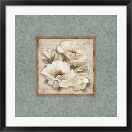 Framed Silversage Flower II Print