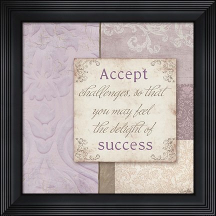 Framed Accept Challenges Print