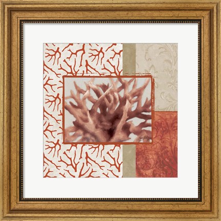 Framed Coral Branch II Print