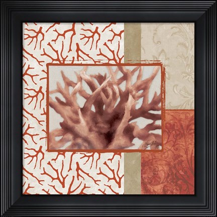 Framed Coral Branch II Print