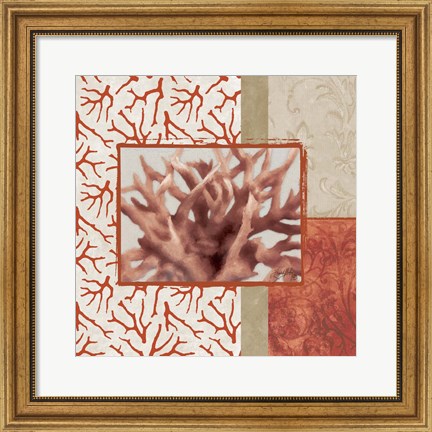 Framed Coral Branch II Print