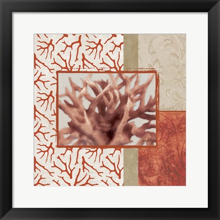 Framed Coral Branch II Print