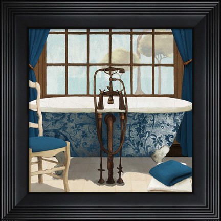 Framed Blue View I Print