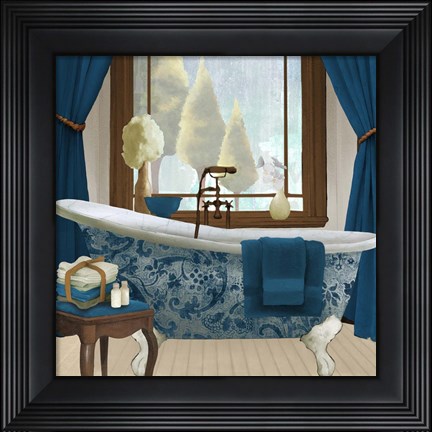 Framed Blue View II Print